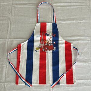 Mario Boni Paris France Kids Chef Bib Apron Retro Eiffel Tower Animal Made Italy